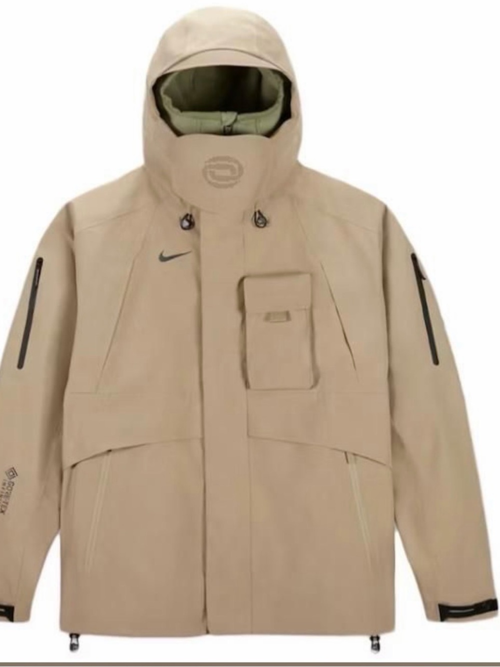Cactus Jack by Travis Scott x Nike Men’s limestone Waterproof Jacket with hood